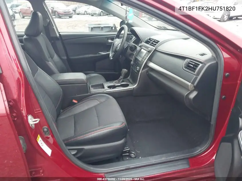 4T1BF1FK2HU751820 2017 Toyota Camry Se