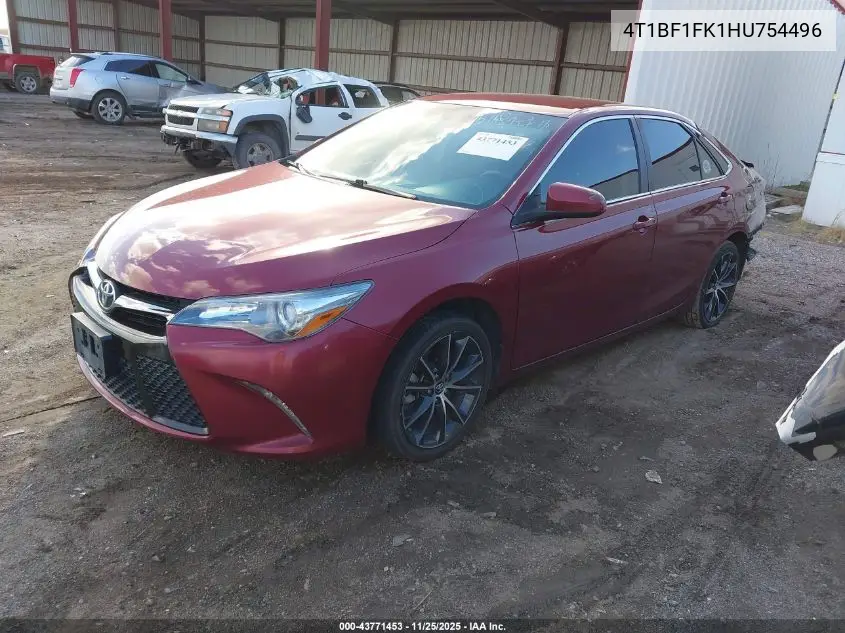4T1BF1FK1HU754496 2017 Toyota Camry Xse