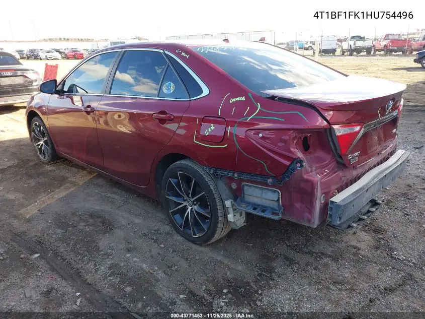 4T1BF1FK1HU754496 2017 Toyota Camry Xse
