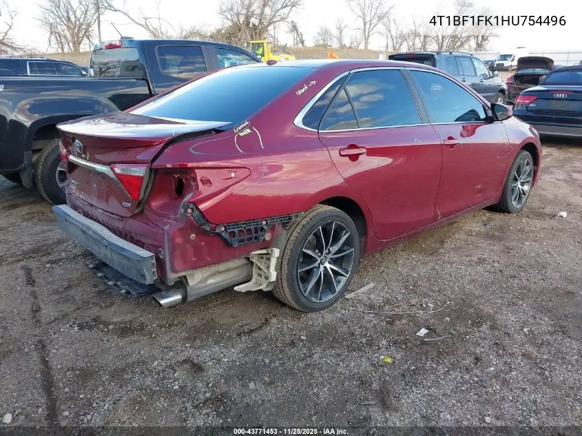 4T1BF1FK1HU754496 2017 Toyota Camry Xse