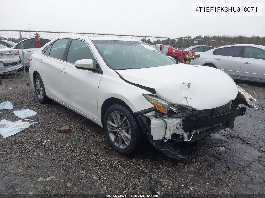 4T1BF1FK3HU318071 2017 Toyota Camry Se