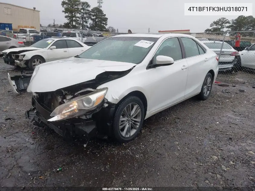 4T1BF1FK3HU318071 2017 Toyota Camry Se