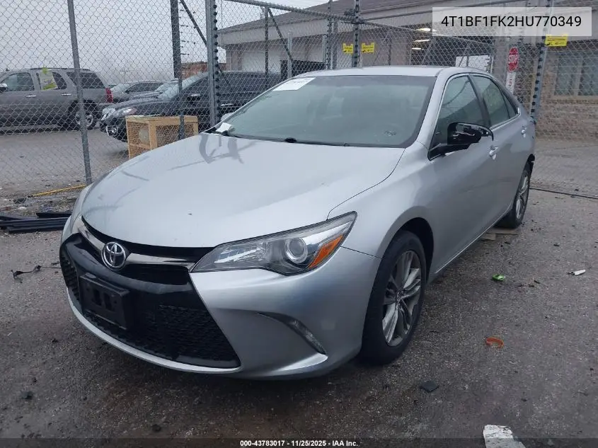4T1BF1FK2HU770349 2017 Toyota Camry Se