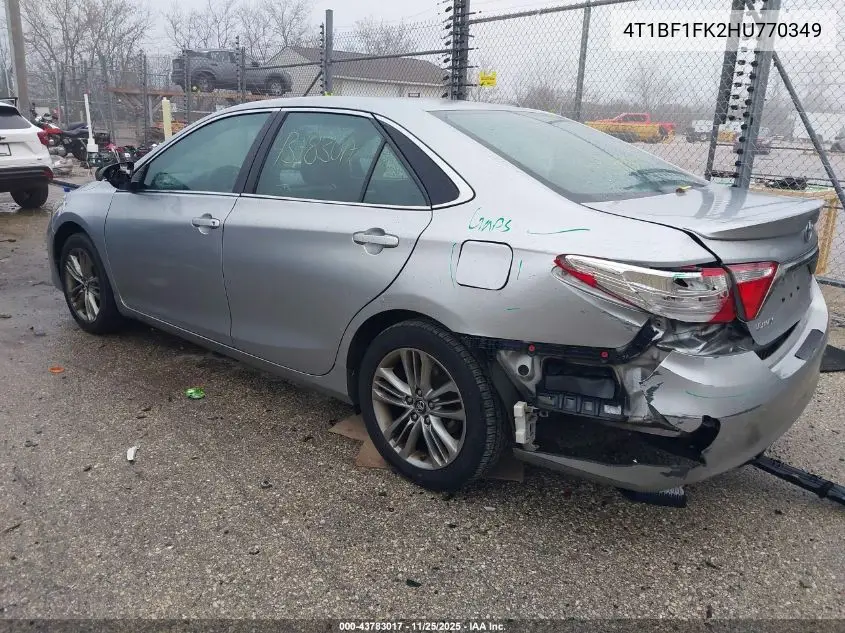 4T1BF1FK2HU770349 2017 Toyota Camry Se