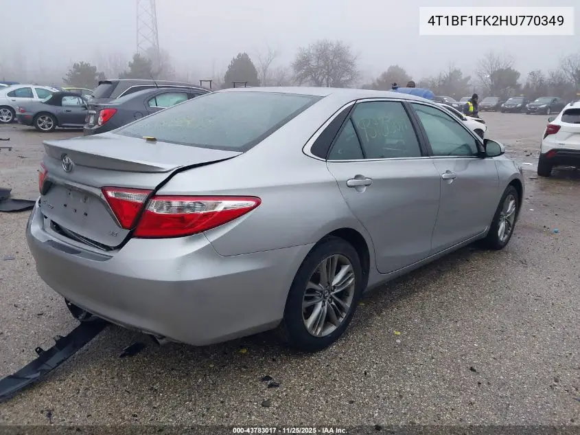 4T1BF1FK2HU770349 2017 Toyota Camry Se