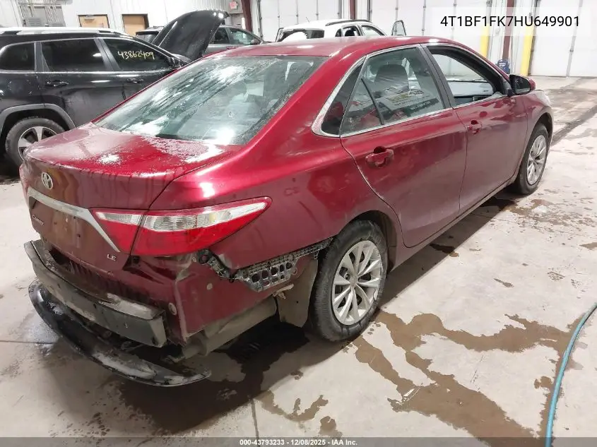 4T1BF1FK7HU649901 2017 Toyota Camry Le