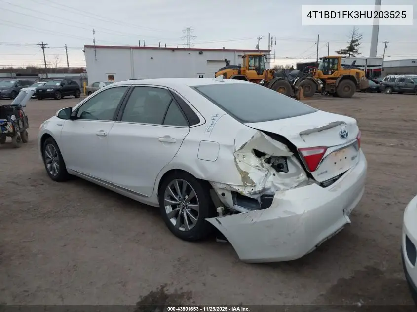 4T1BD1FK3HU203525 2017 Toyota Camry Hybrid Xle
