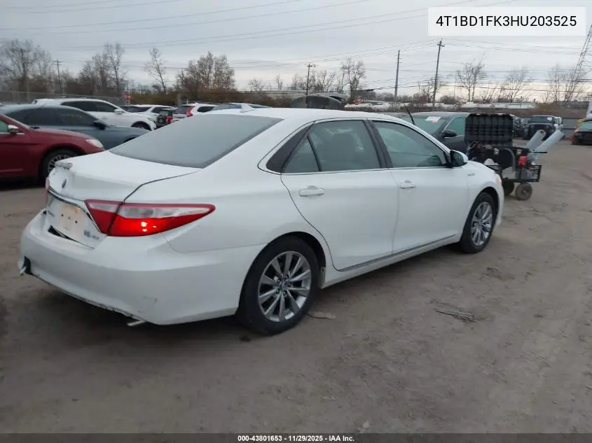 4T1BD1FK3HU203525 2017 Toyota Camry Hybrid Xle