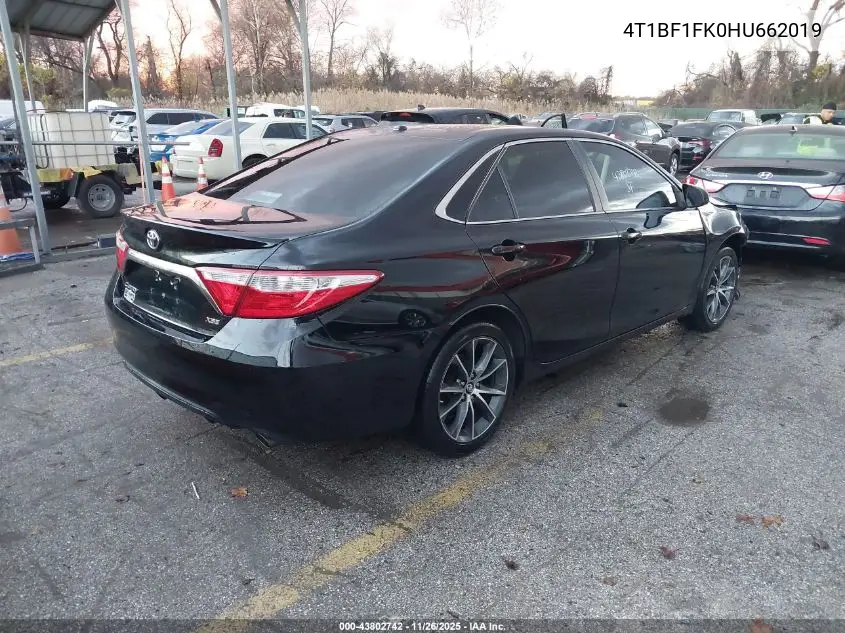 4T1BF1FK0HU662019 2017 Toyota Camry Xse