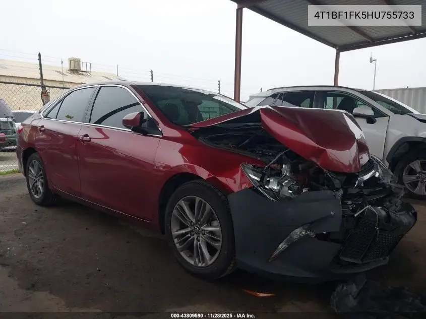 4T1BF1FK5HU755733 2017 Toyota Camry Se