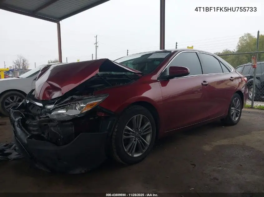 4T1BF1FK5HU755733 2017 Toyota Camry Se