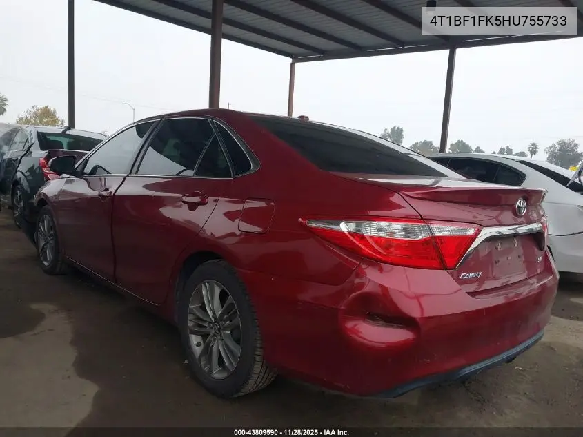 4T1BF1FK5HU755733 2017 Toyota Camry Se