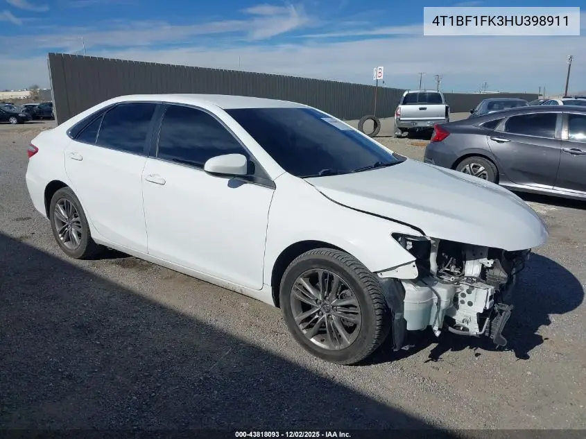 4T1BF1FK3HU398911 2017 Toyota Camry Se
