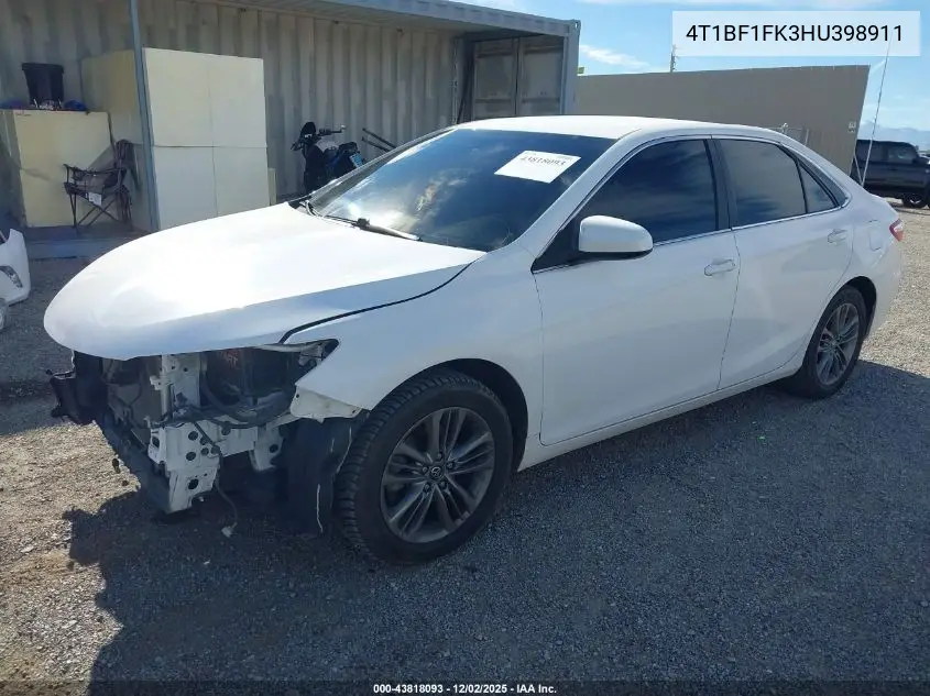 4T1BF1FK3HU398911 2017 Toyota Camry Se