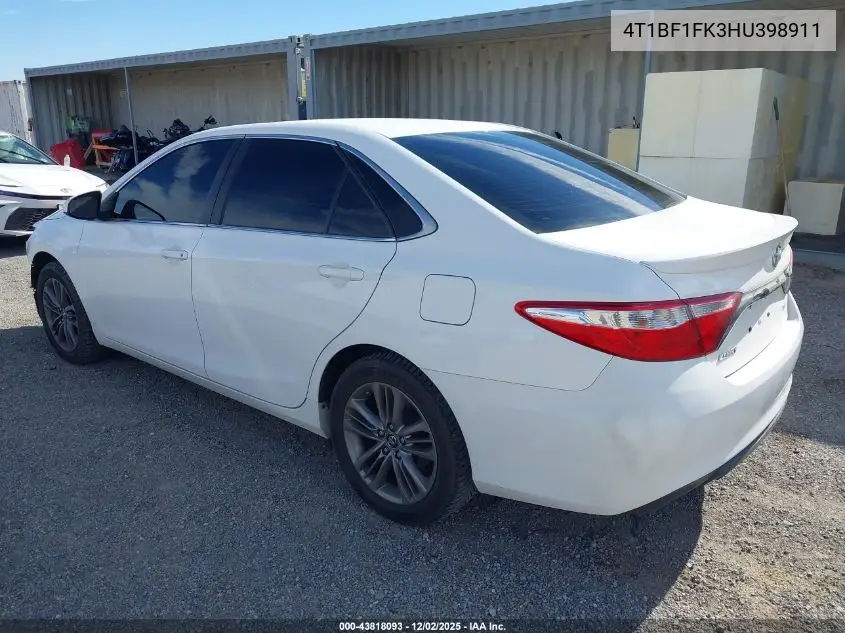 4T1BF1FK3HU398911 2017 Toyota Camry Se