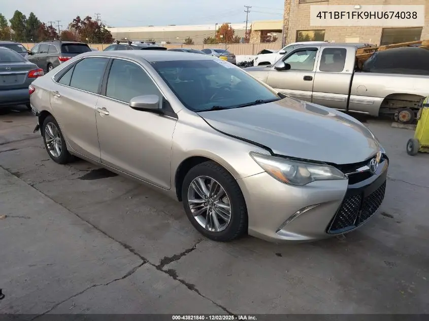 4T1BF1FK9HU674038 2017 Toyota Camry Se