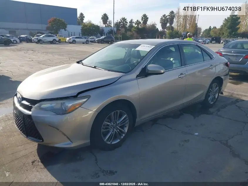4T1BF1FK9HU674038 2017 Toyota Camry Se