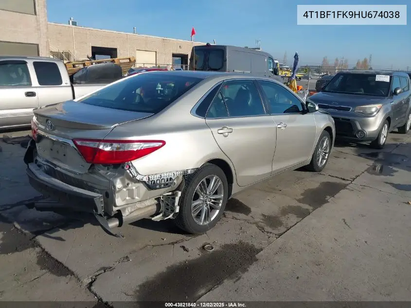 4T1BF1FK9HU674038 2017 Toyota Camry Se