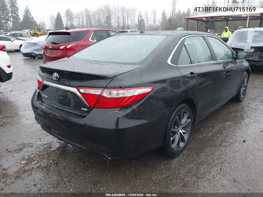 4T1BF1FK0HU715169 2017 Toyota Camry Xse