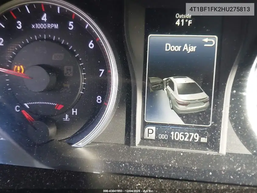 4T1BF1FK2HU275813 2017 Toyota Camry Se