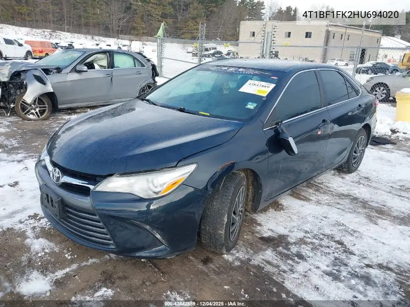4T1BF1FK2HU694020 2017 Toyota Camry Le