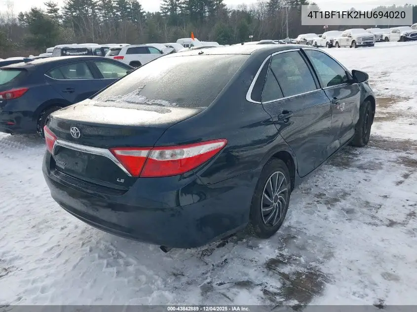 4T1BF1FK2HU694020 2017 Toyota Camry Le