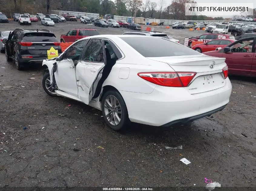 4T1BF1FK4HU693581 2017 Toyota Camry Se