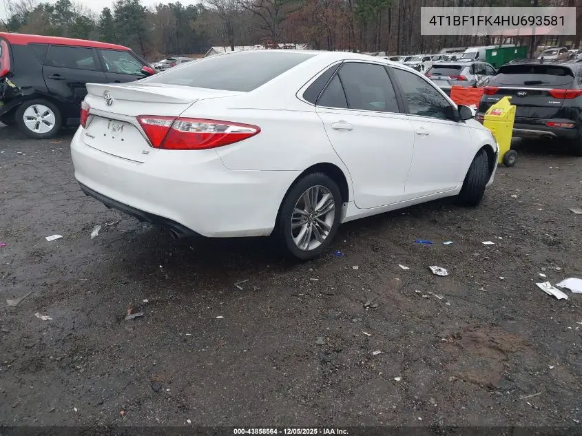 4T1BF1FK4HU693581 2017 Toyota Camry Se