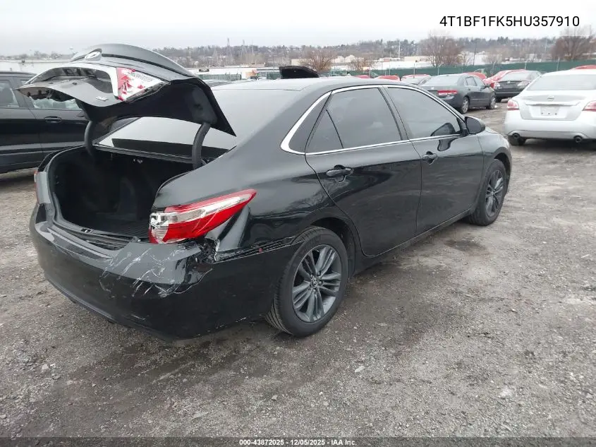 4T1BF1FK5HU357910 2017 Toyota Camry Se