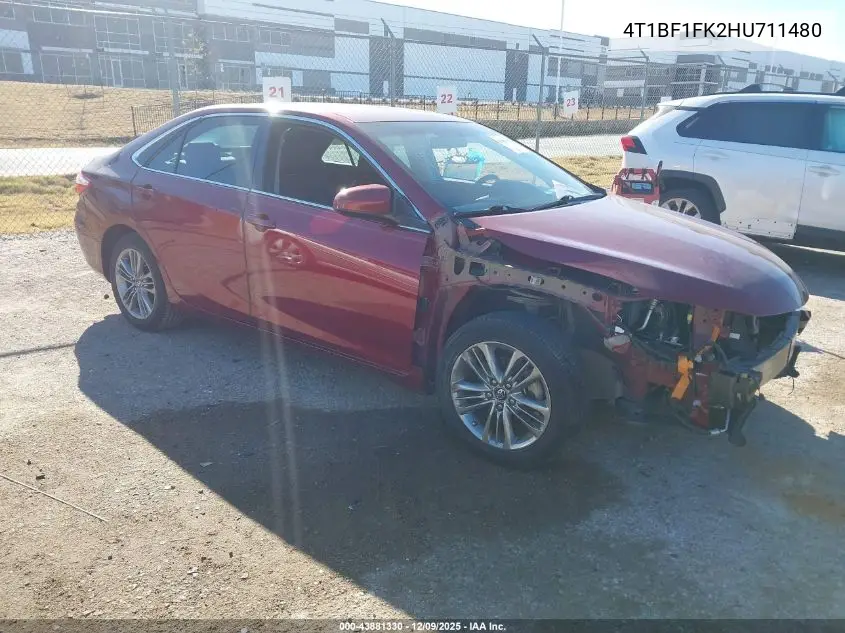 4T1BF1FK2HU711480 2017 Toyota Camry Se