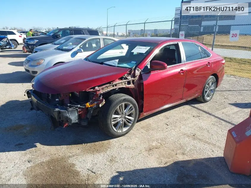 4T1BF1FK2HU711480 2017 Toyota Camry Se