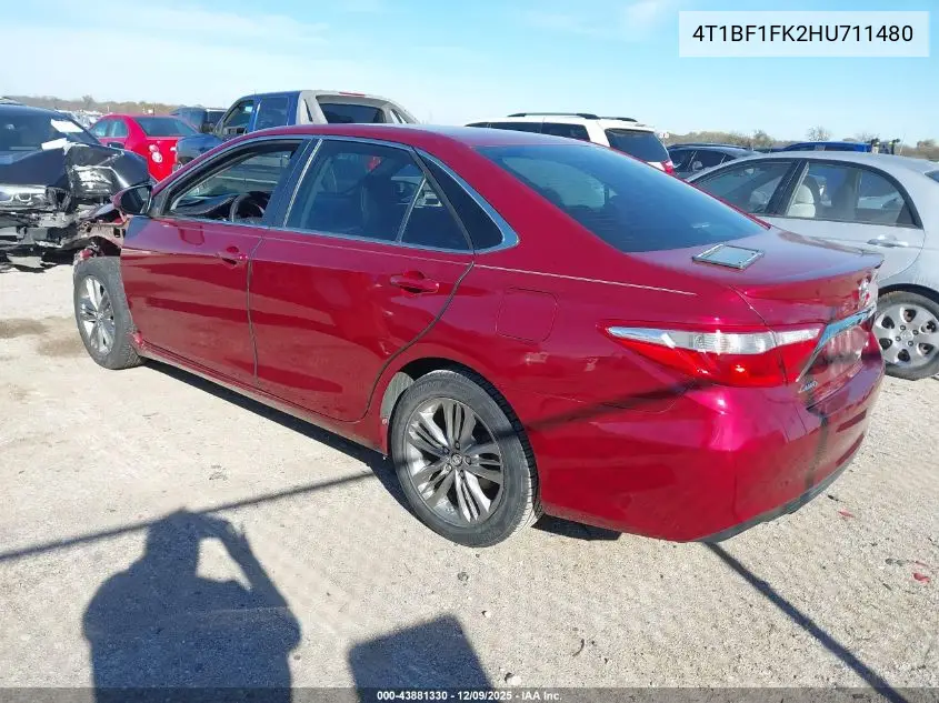 4T1BF1FK2HU711480 2017 Toyota Camry Se