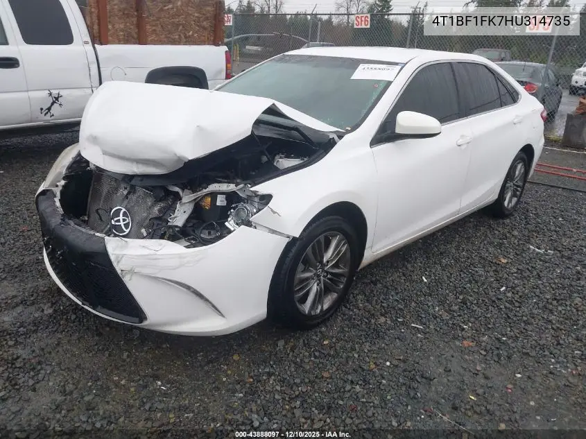 4T1BF1FK7HU314735 2017 Toyota Camry Se