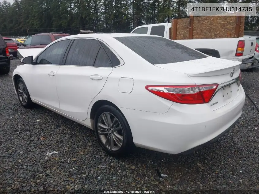 4T1BF1FK7HU314735 2017 Toyota Camry Se