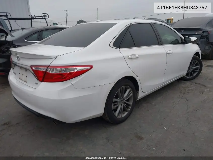 4T1BF1FK8HU343757 2017 Toyota Camry Se