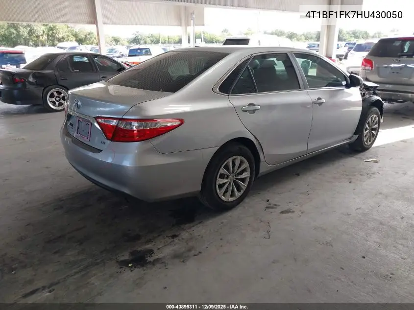 4T1BF1FK7HU430050 2017 Toyota Camry Le