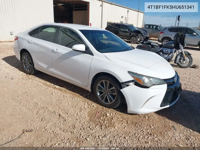 4T1BF1FK5HU651341 2017 Toyota Camry Se