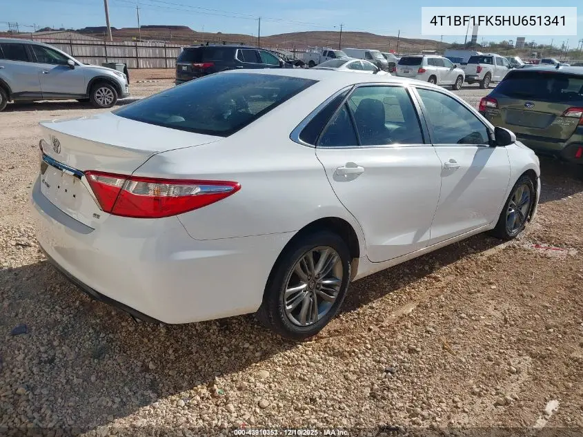 4T1BF1FK5HU651341 2017 Toyota Camry Se