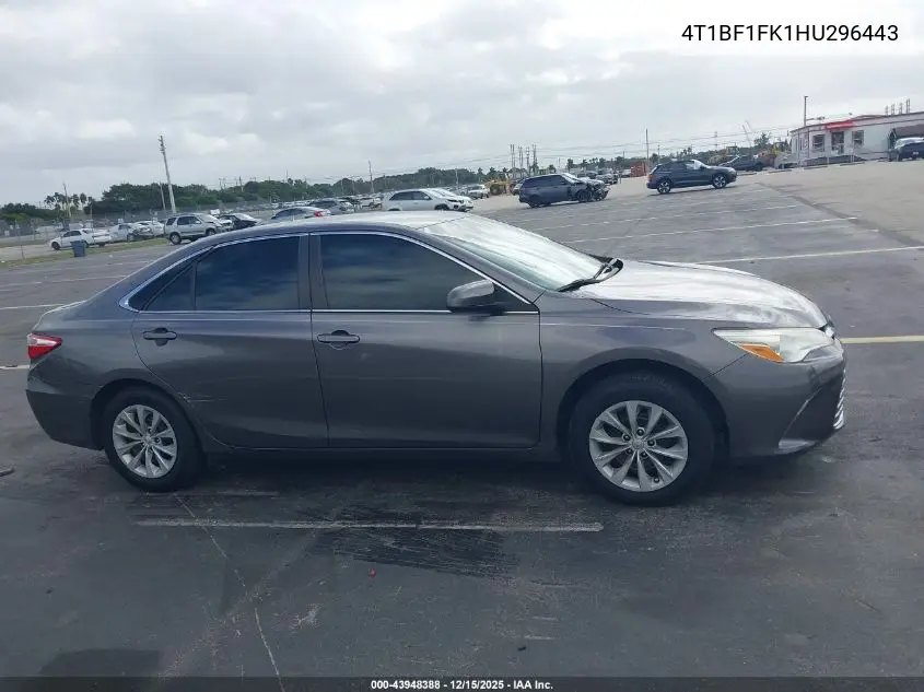 4T1BF1FK1HU296443 2017 Toyota Camry Le