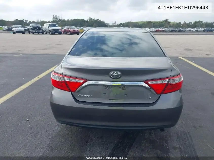 4T1BF1FK1HU296443 2017 Toyota Camry Le