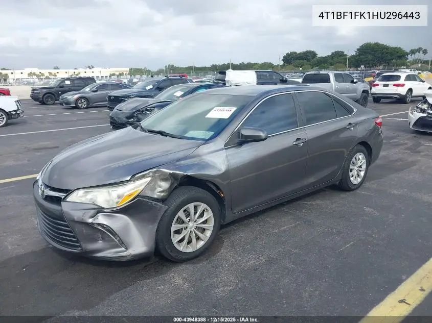4T1BF1FK1HU296443 2017 Toyota Camry Le
