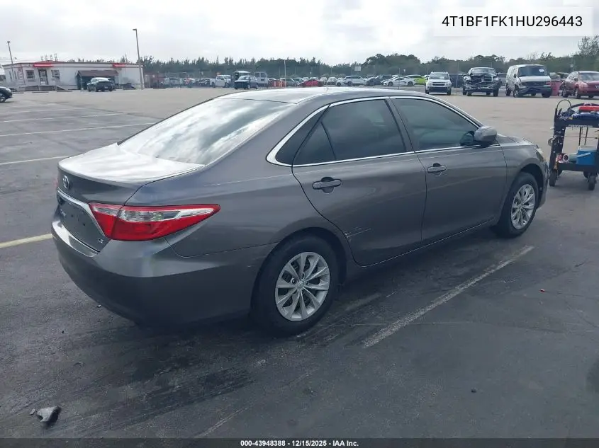 4T1BF1FK1HU296443 2017 Toyota Camry Le