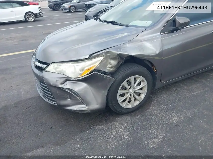 4T1BF1FK1HU296443 2017 Toyota Camry Le
