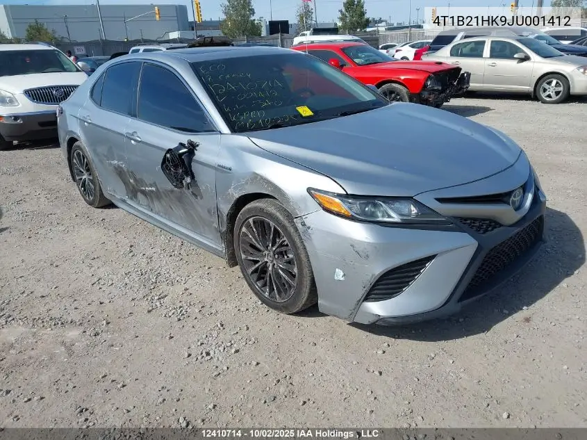 4T1B21HK9JU001412 2018 Toyota Camry Hybrid Se
