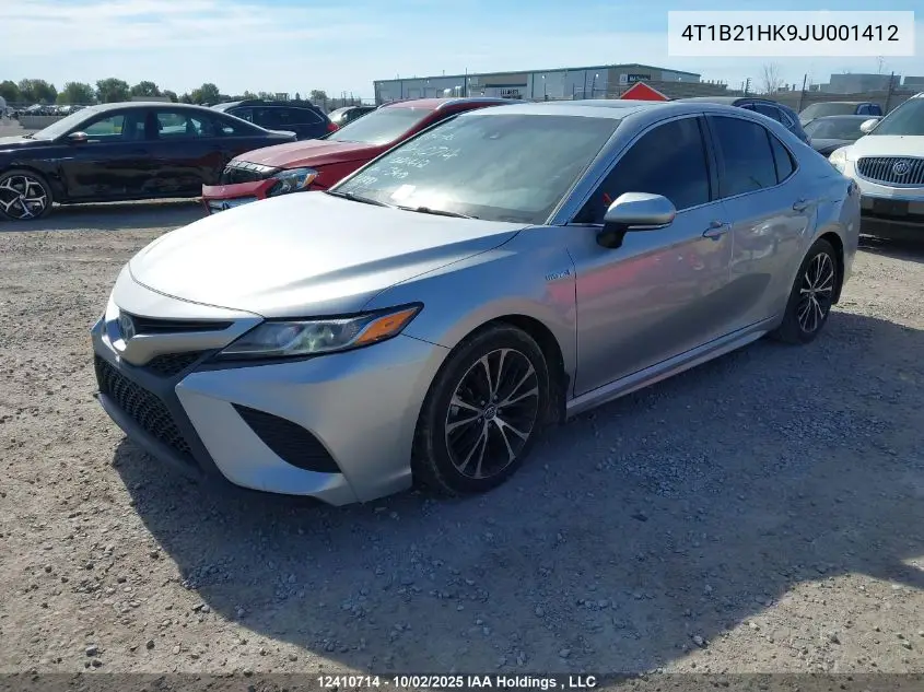 4T1B21HK9JU001412 2018 Toyota Camry Hybrid Se