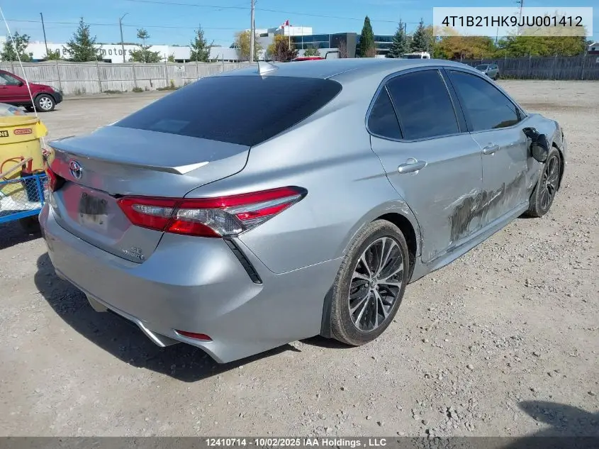 4T1B21HK9JU001412 2018 Toyota Camry Hybrid Se
