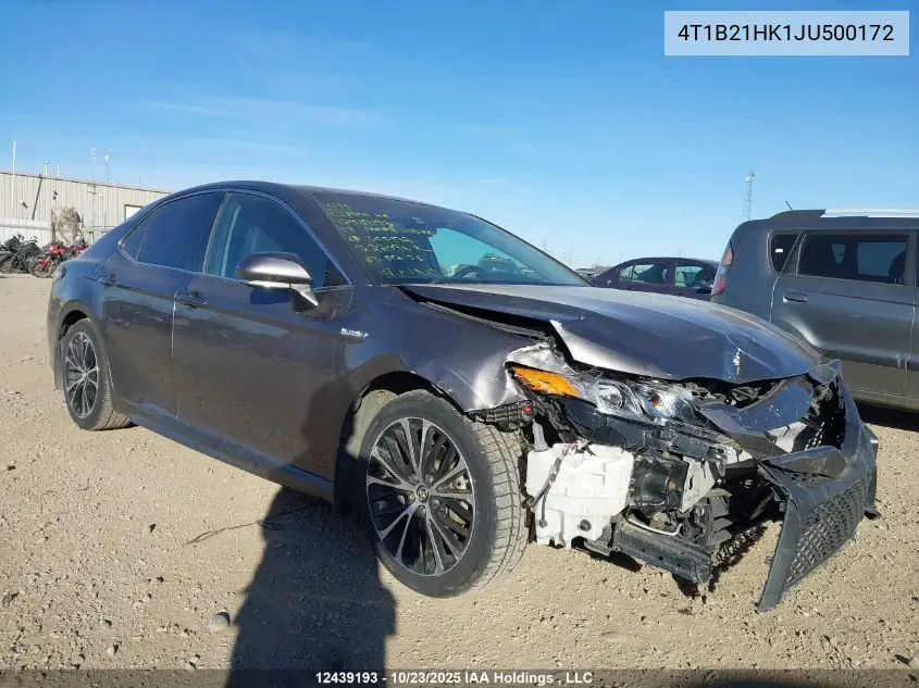 4T1B21HK1JU500172 2018 Toyota Camry Hybrid/Le/Xle/Se