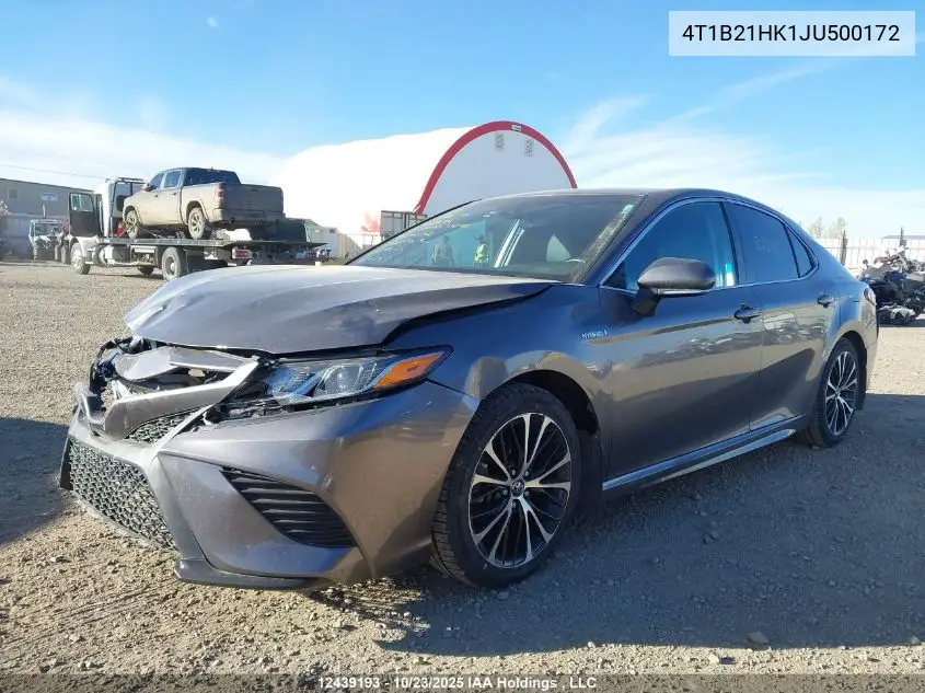 4T1B21HK1JU500172 2018 Toyota Camry Hybrid/Le/Xle/Se