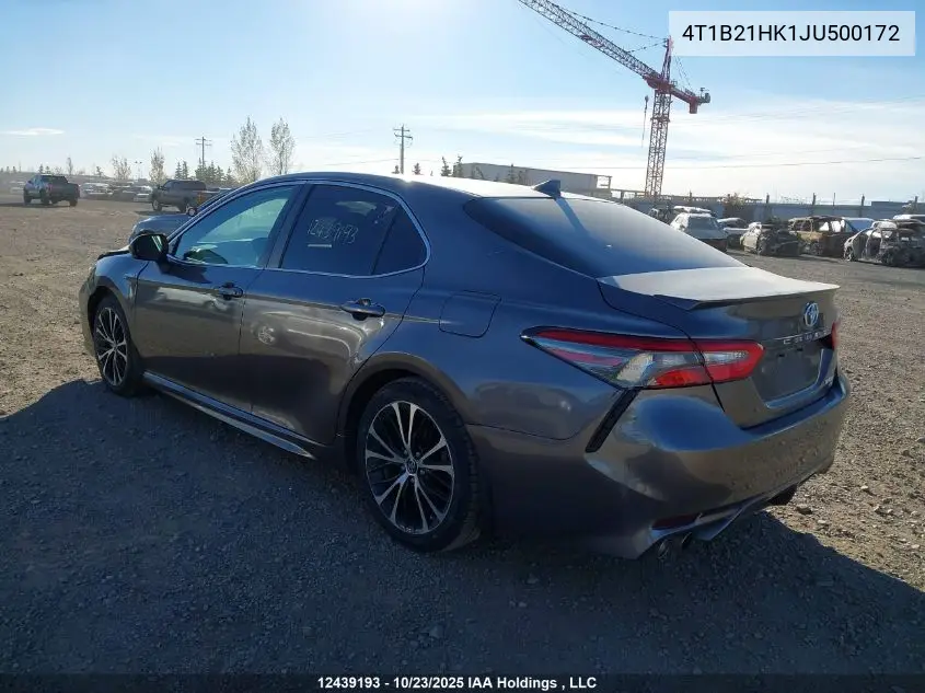 4T1B21HK1JU500172 2018 Toyota Camry Hybrid/Le/Xle/Se