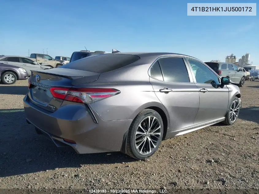 4T1B21HK1JU500172 2018 Toyota Camry Hybrid/Le/Xle/Se